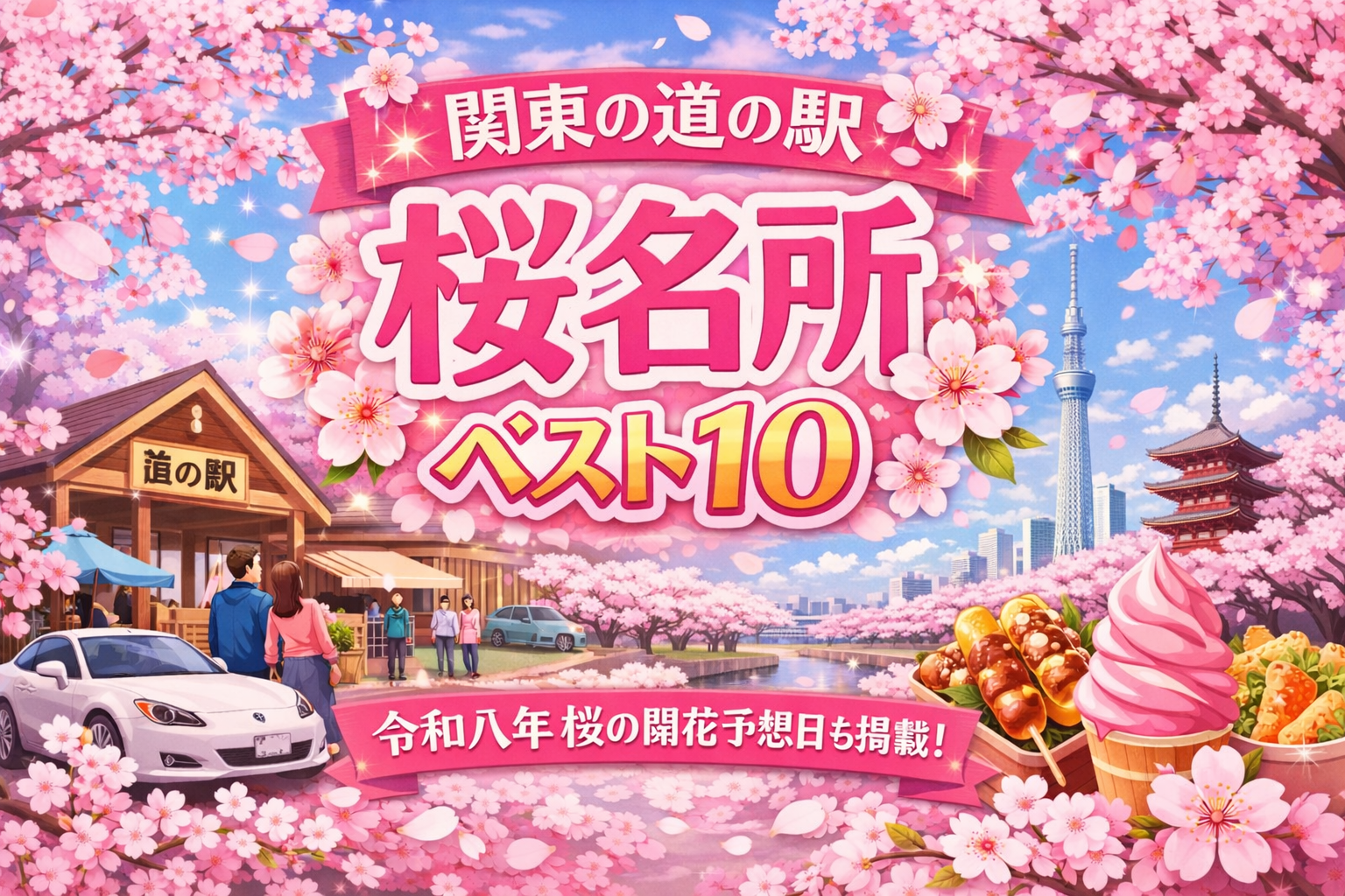 関東の道の駅 桜ベスト10